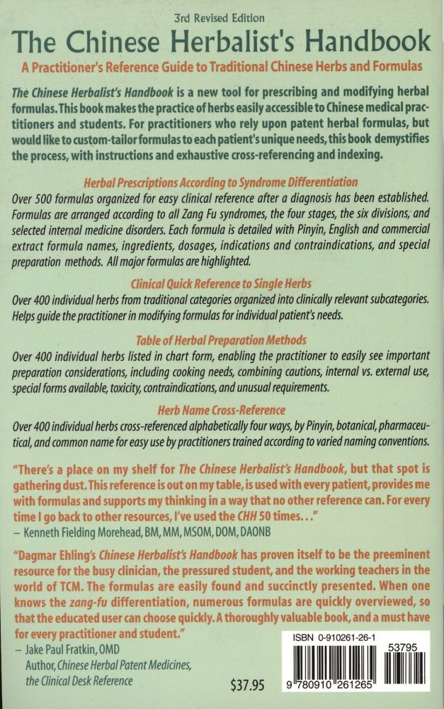 Chinese Herbalists Handbook 3rd Edition