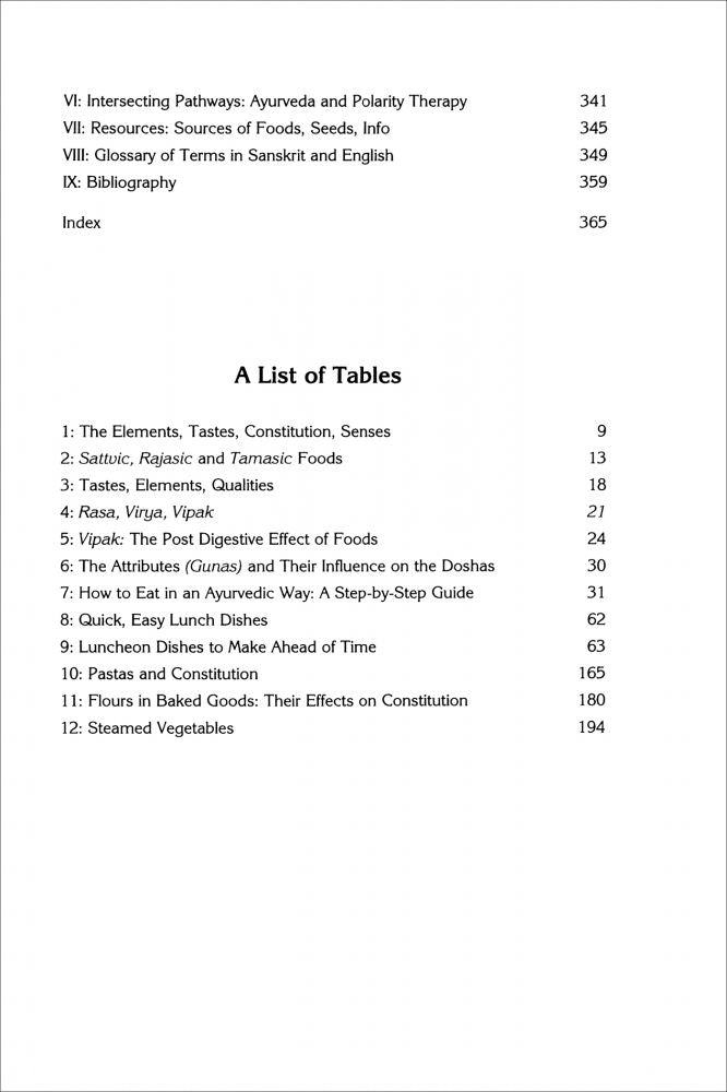 Ayurvedic Cooking for Westerners