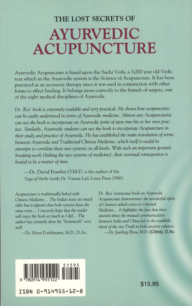 Lost Secrets of Ayurvedic Acupuncture