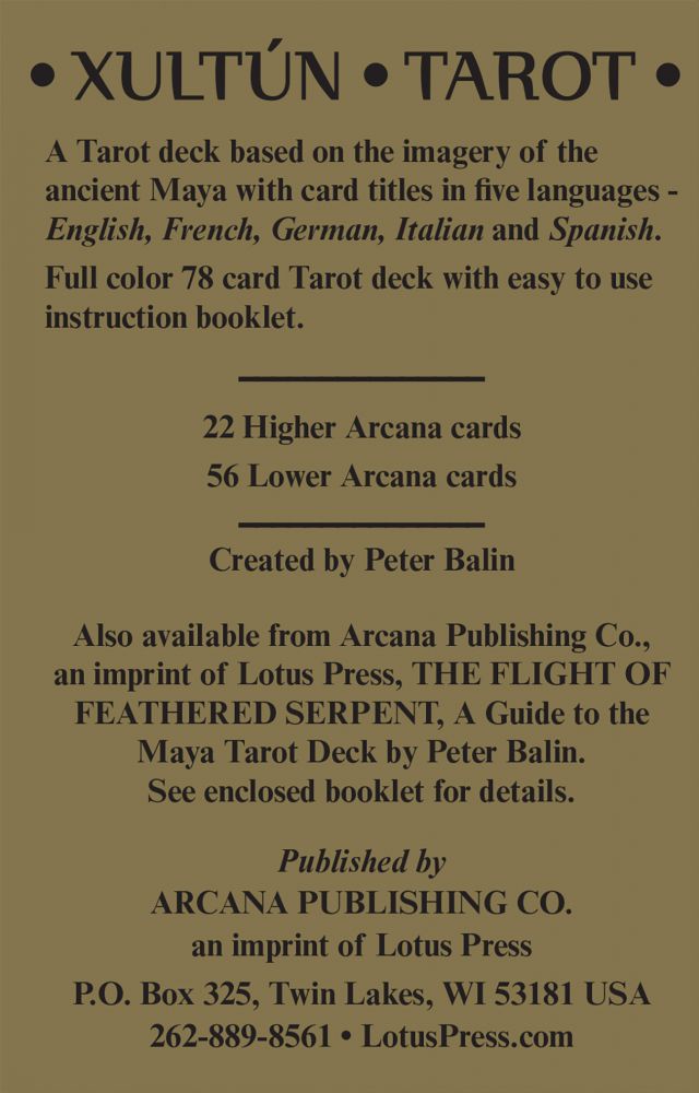 Xultun (Mayan) Tarot Deck