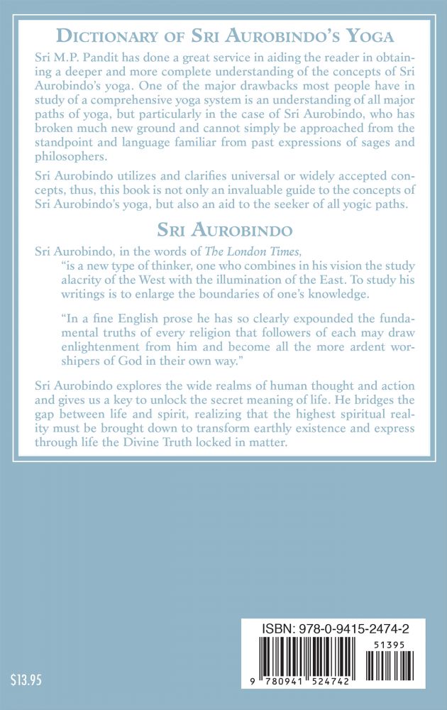 Dictionary of Sri Aurobindos Yoga - Ebook