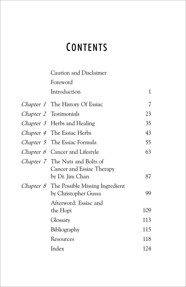 Essiac: A Native Herbal Cancer Remedy