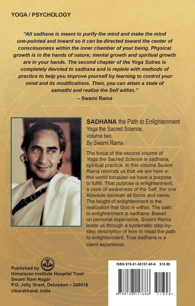 Sadhana: The Path to Enlightenment Yoga and Sacred Science volume two