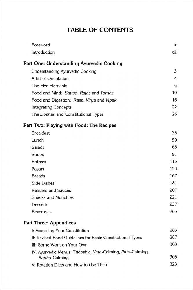 Ayurvedic Cooking for Westerners