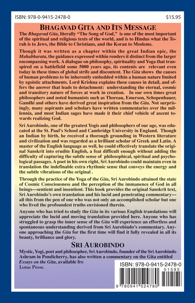Bhagavad Gita and Its Message - Ebook
