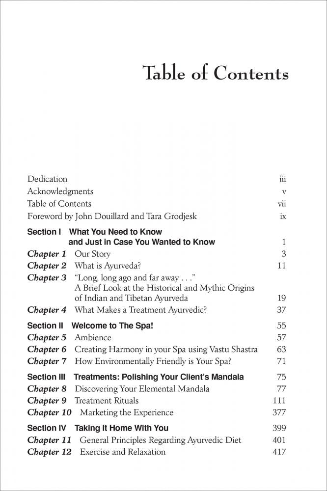 Ayurvedic Spa: Treatments for Large and Small Spas