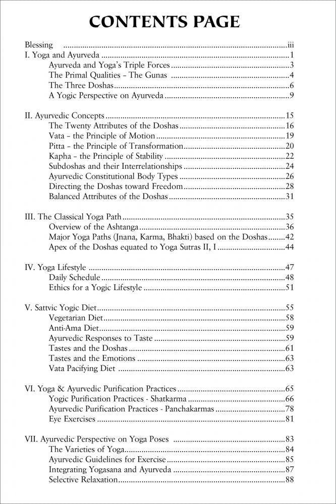 Ayurvedic Yoga Therapy