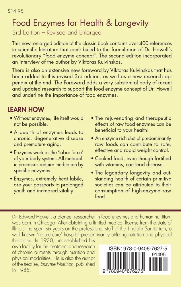 Food Enzymes for Health and Longevity 3rd Ed - Ebook