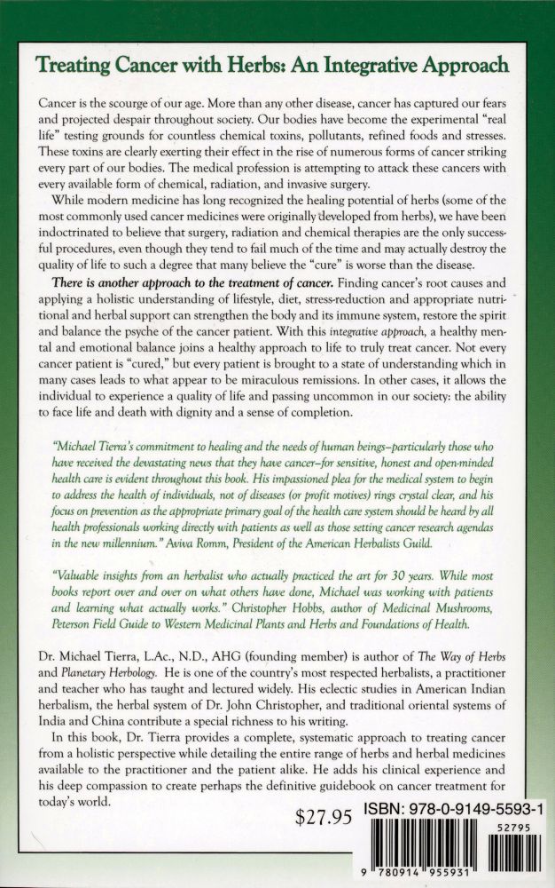 Treating Cancer with Herbs: An Integrative Approach