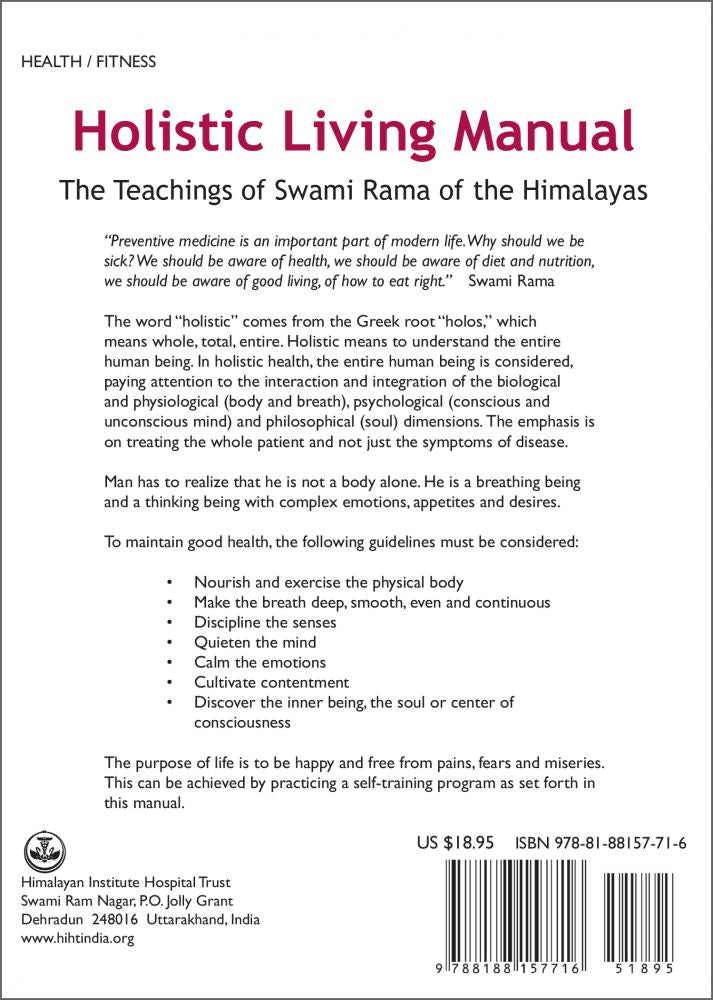 Holistic Living Manual: The Teachings of Swami Rama of the Himalayas - Ebook