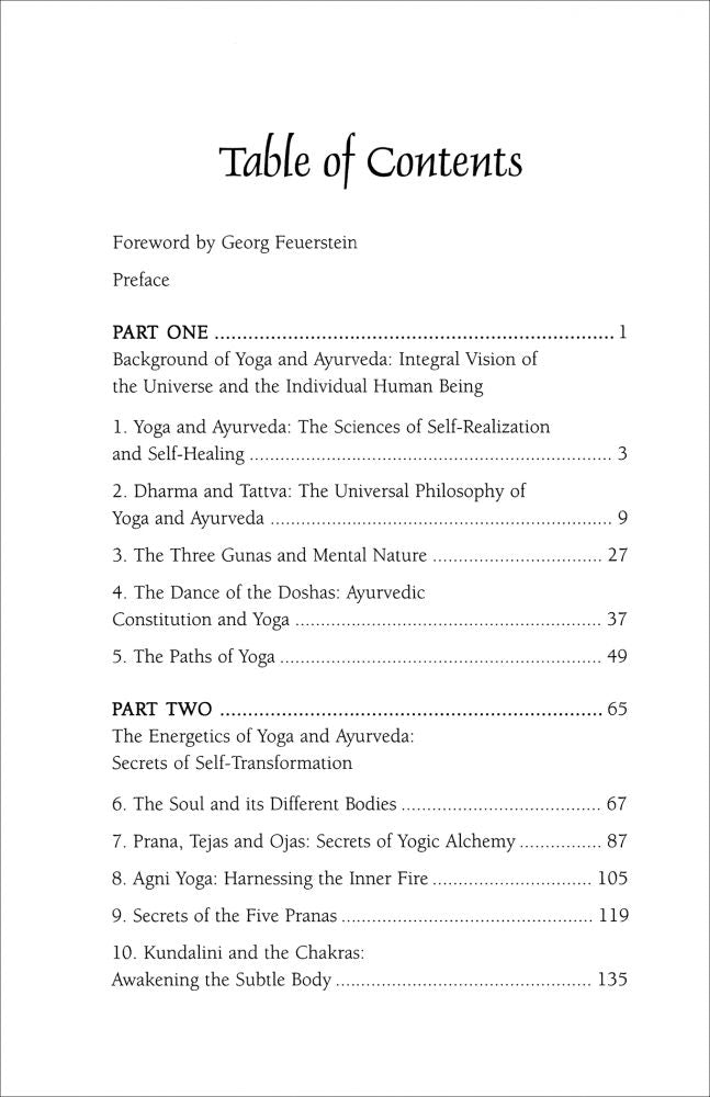 Yoga and Ayurveda: Self-Healing and Self-Realization